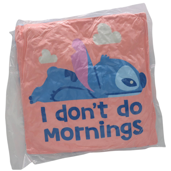 Frontansicht Lilo & Stitch Kissen Stitch I don't do mornings